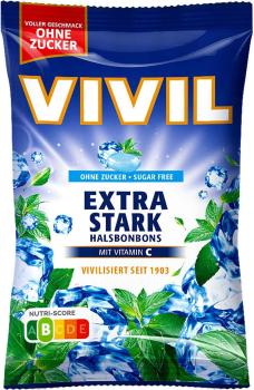 VIVIL - Extra Stark Halsbonbons ohne Zucker 120g